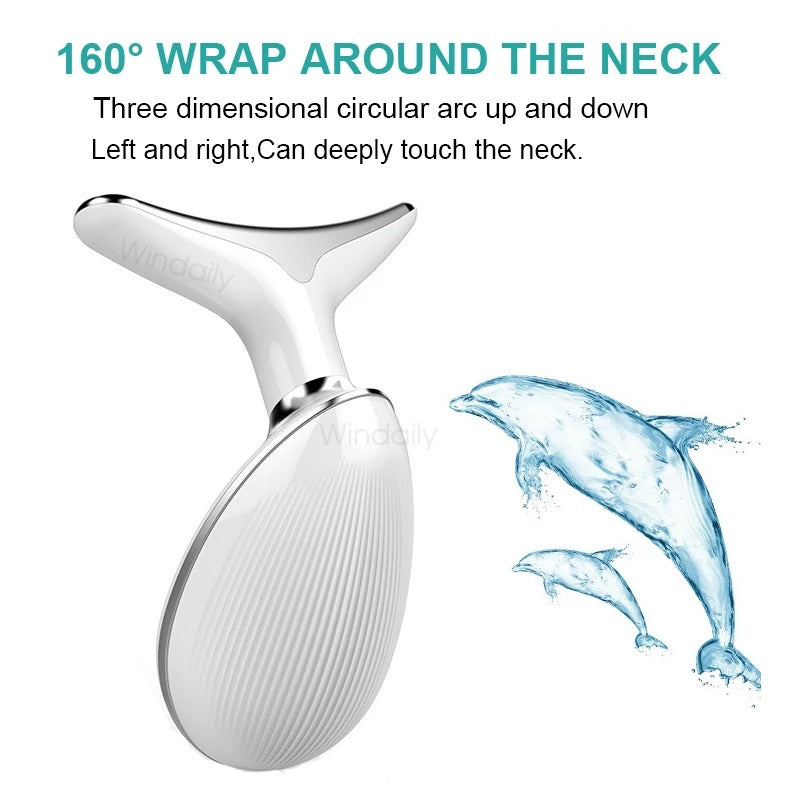 Neck Face Lifting Massager Anti Wrinkle LED Therapy Beauty Device