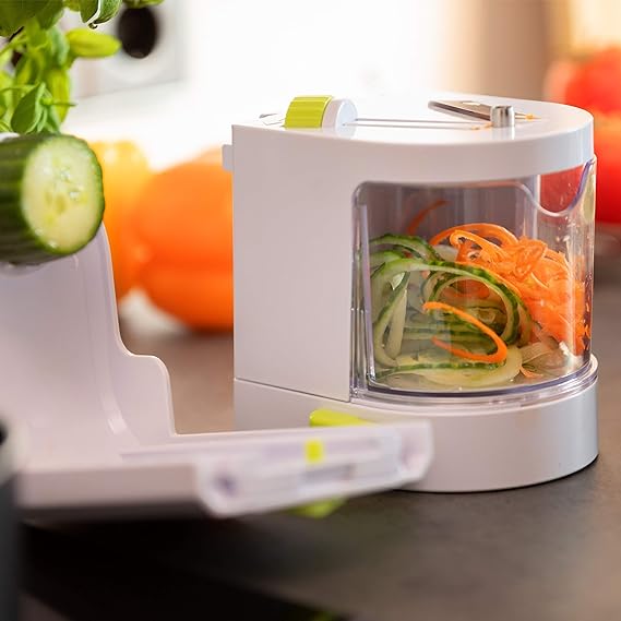 4-IN-1 Vegetable Spiralizer & Noodle Maker with Suction Cup Vegetable Cutter Slicer